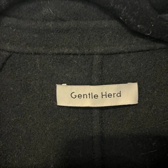 GENTLE HERD - women’s wool black coat / size 2x - Picture 3 of 9